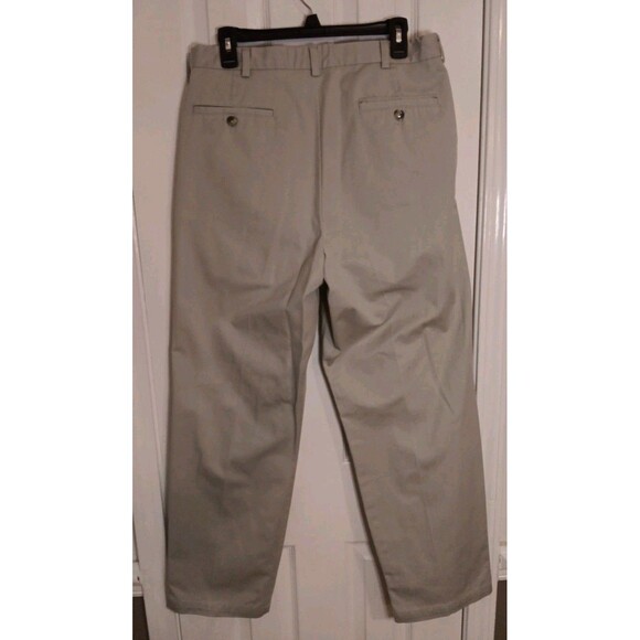 Mens Roundtree & Yorke Khaki Dress Pants 34 X 32 - Picture 2 of 6